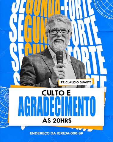 Segunda forte culto e agradecimento