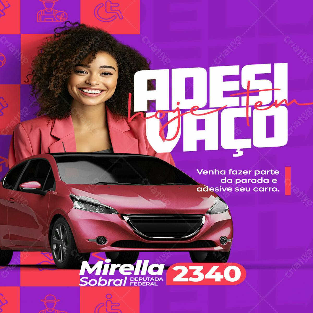 Flyer Adesivaço para Evento Político PSD Editável
