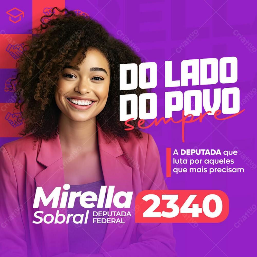 Campanha Política Deputada Federal Feed Psd Editável