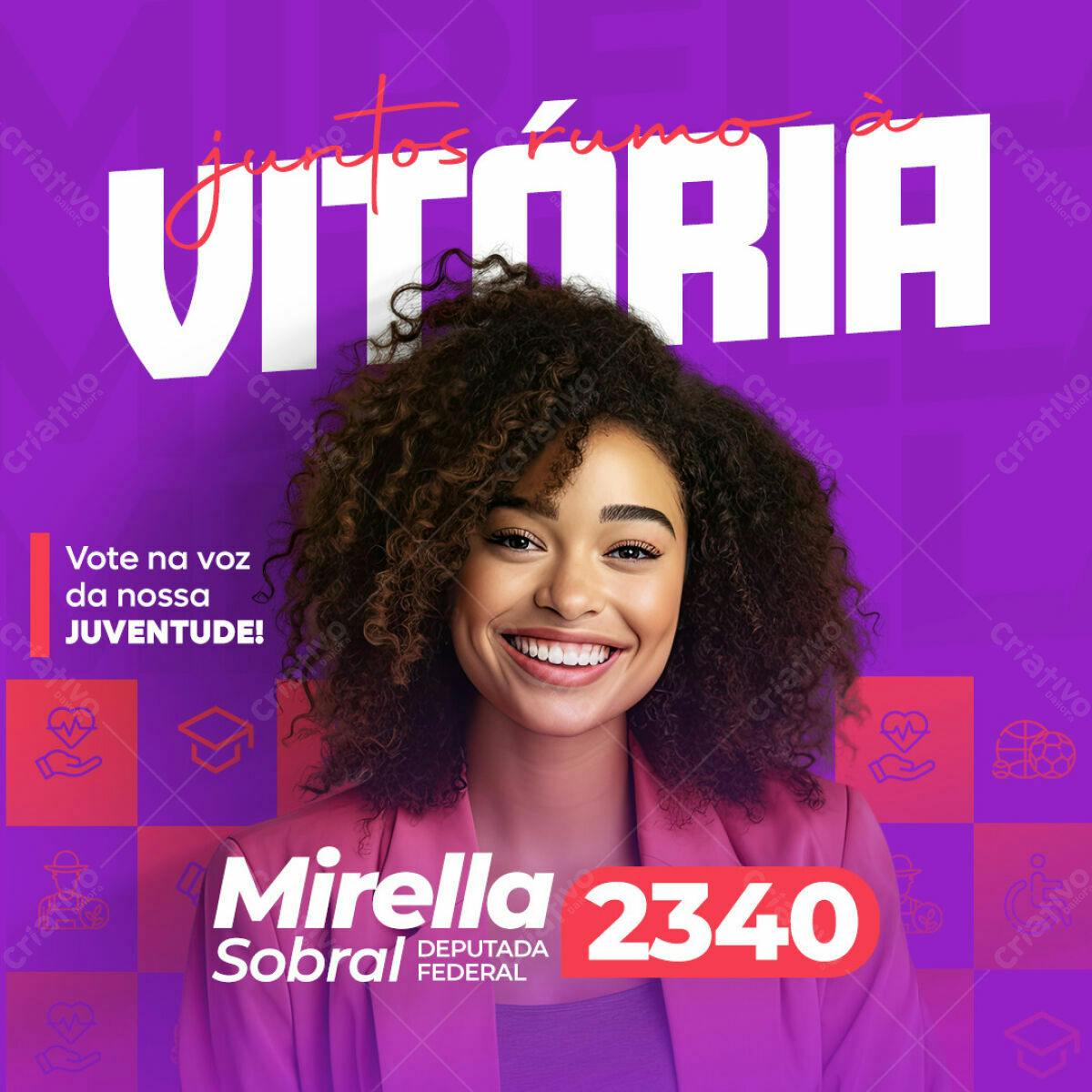 Flyer Eleições Mirella Sobral PSD Editável