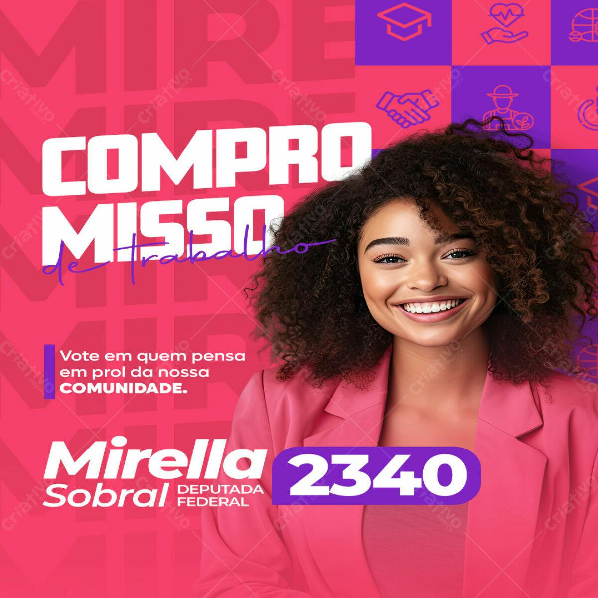 Flyer Eleições PSD Editável para Campanha Política