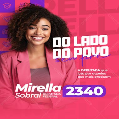 Propaganda política deputada federal feed psd