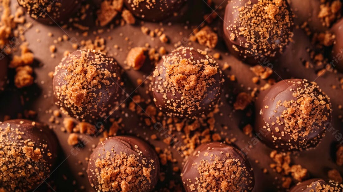 Trufas de chocolate com biscoito