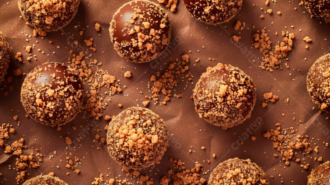 Bombons de chocolate com crocante
