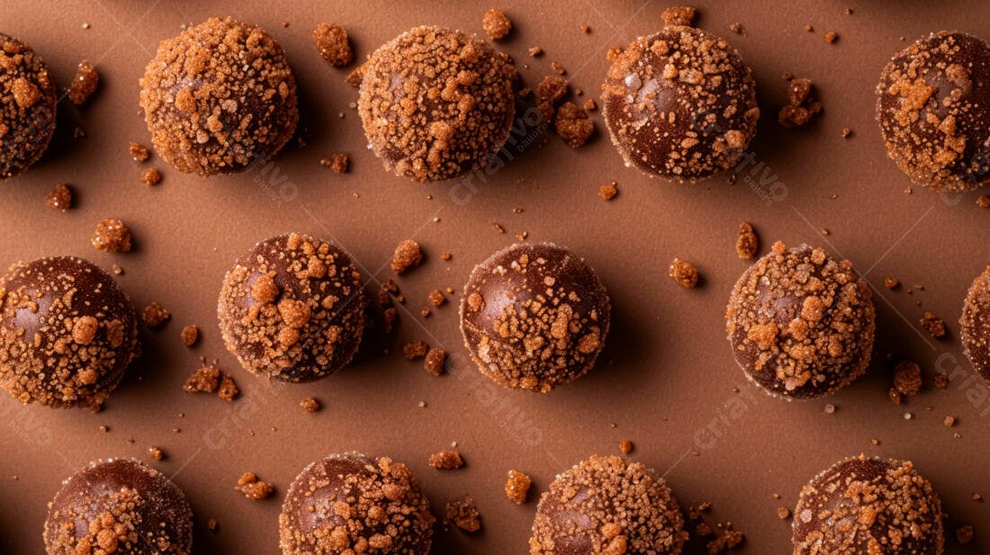 Bombons de chocolate com crocante