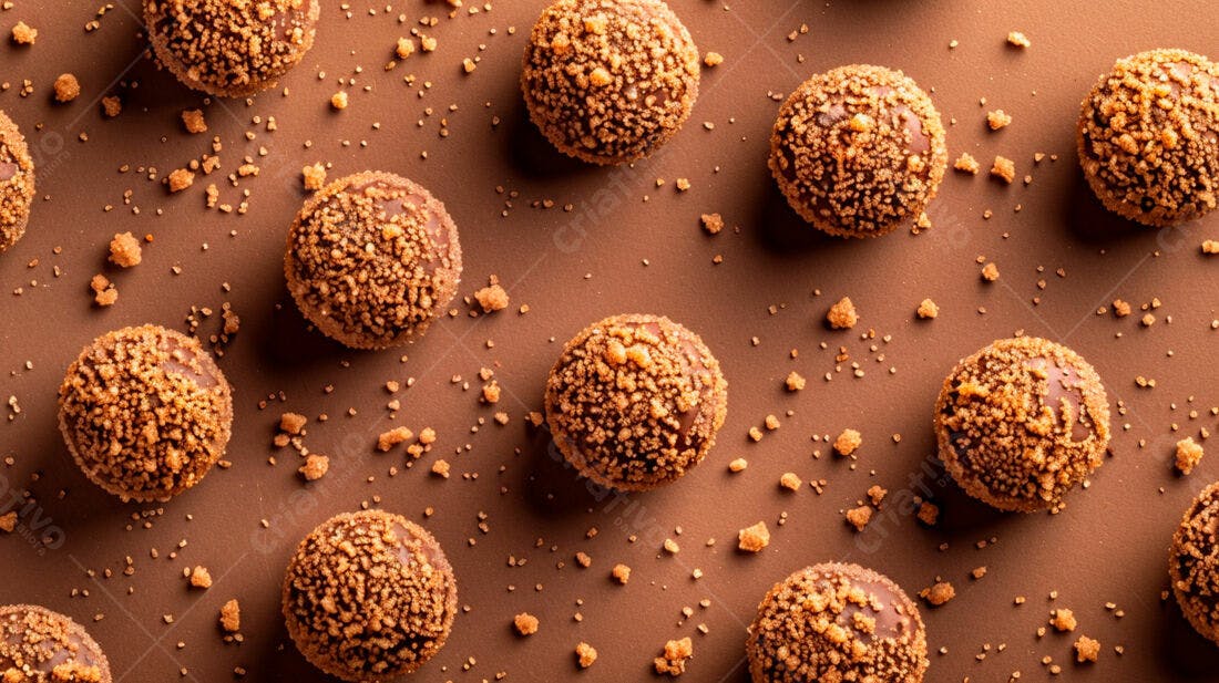 Doces de chocolate com crocante