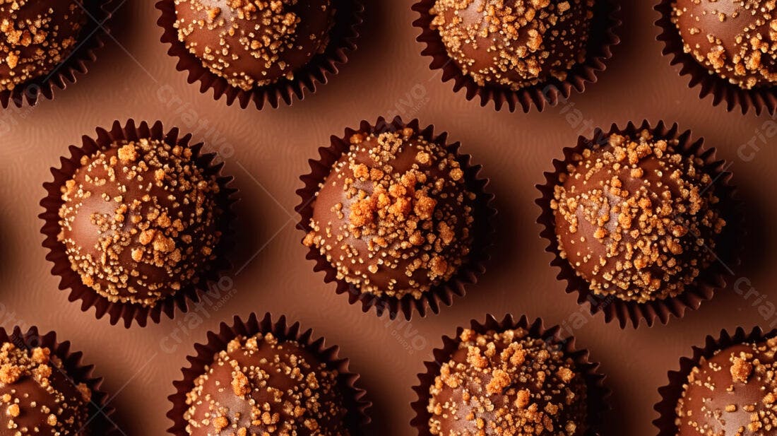 Brigadeiros de chocolate com farofa
