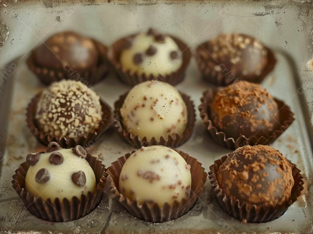 Bombons de chocolate variados caixa