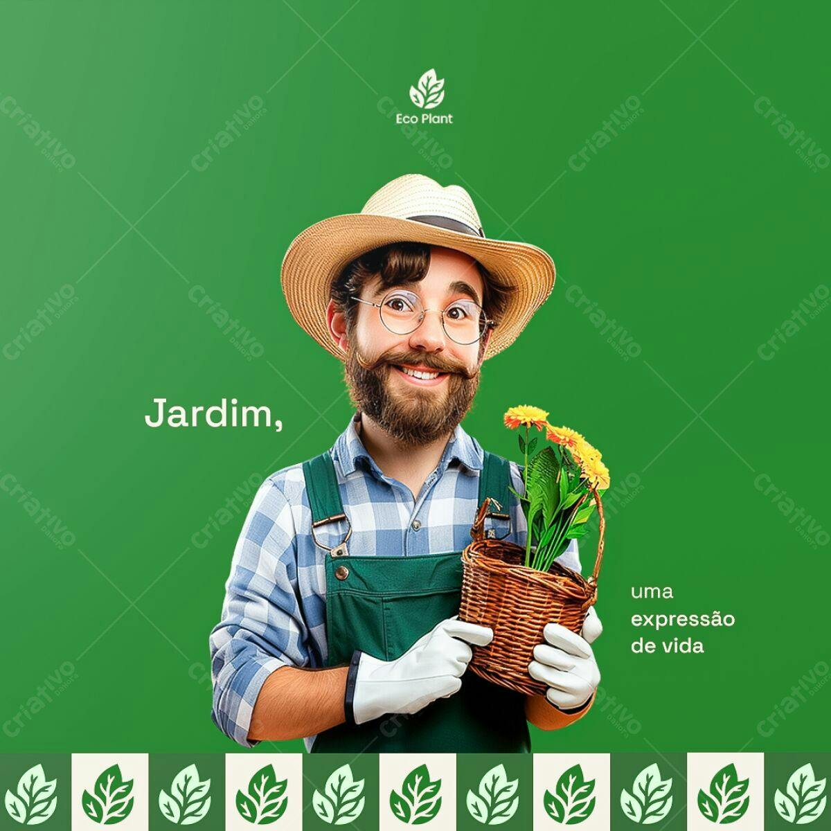 Post para Dia do Jardineiro PSD Editável