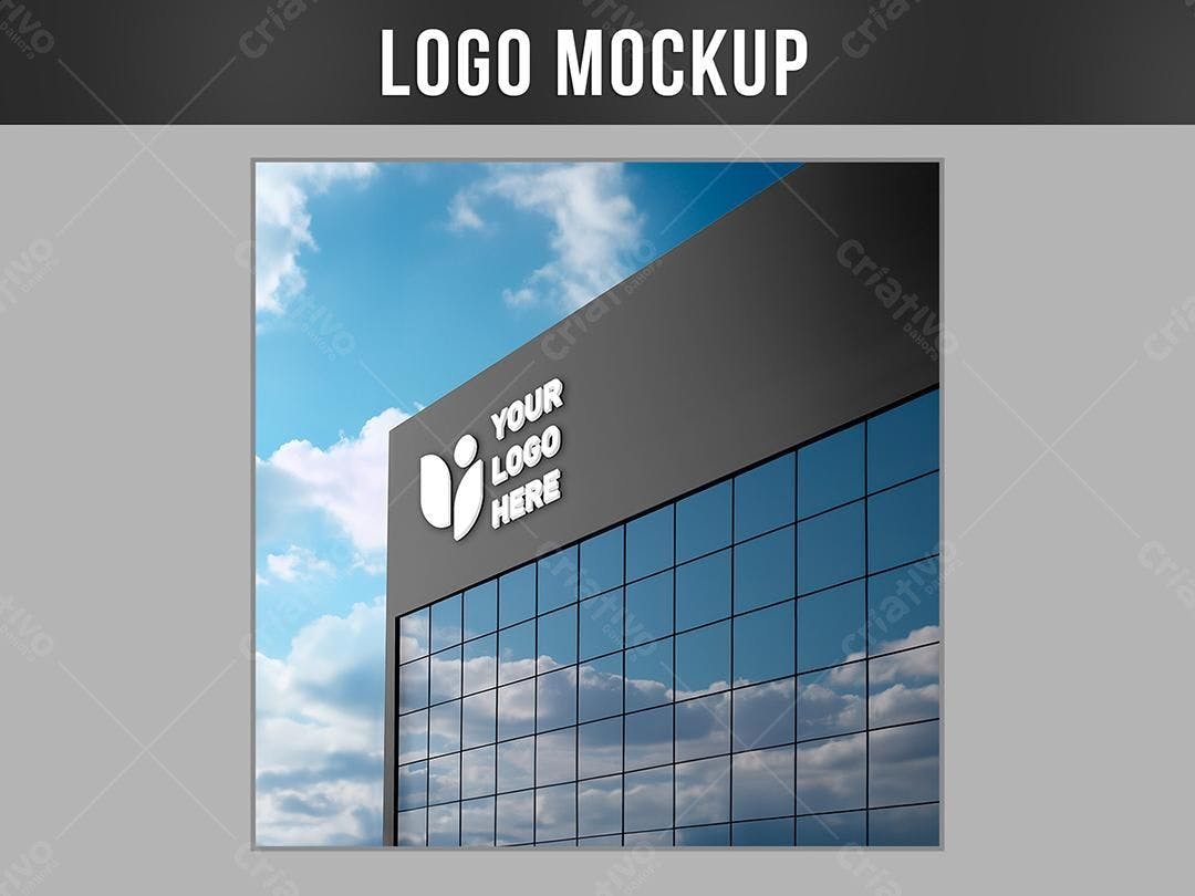 Mockup de Logo em Edifício Moderno