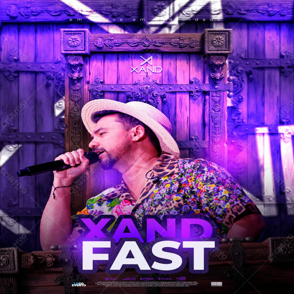Flyer para Show Xand Avião PSD Editável