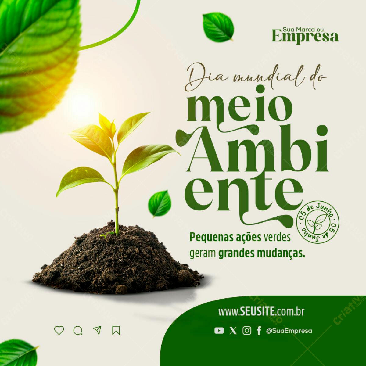 Postagem Dia Mundial do Meio Ambiente PSD Editável