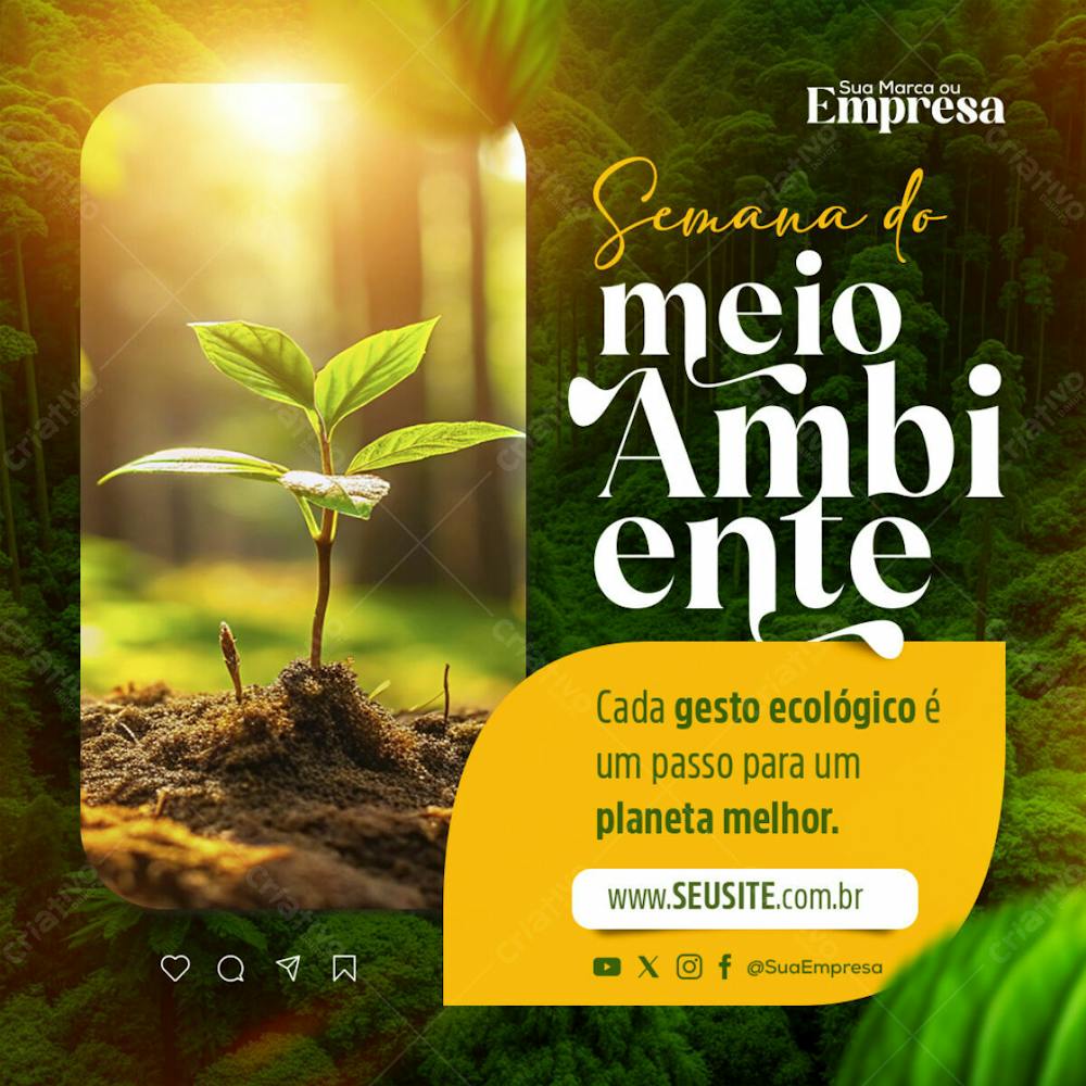 Postagem Para Rede Social Sobre O Dia Mundial Do Meio Ambiente 5 De Junho