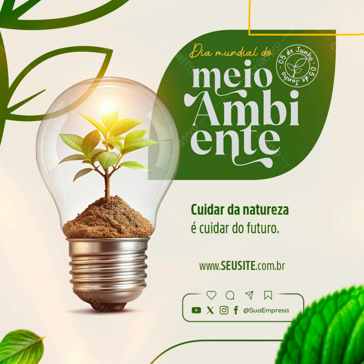 Flyer Dia Mundial do Meio Ambiente PSD Editável