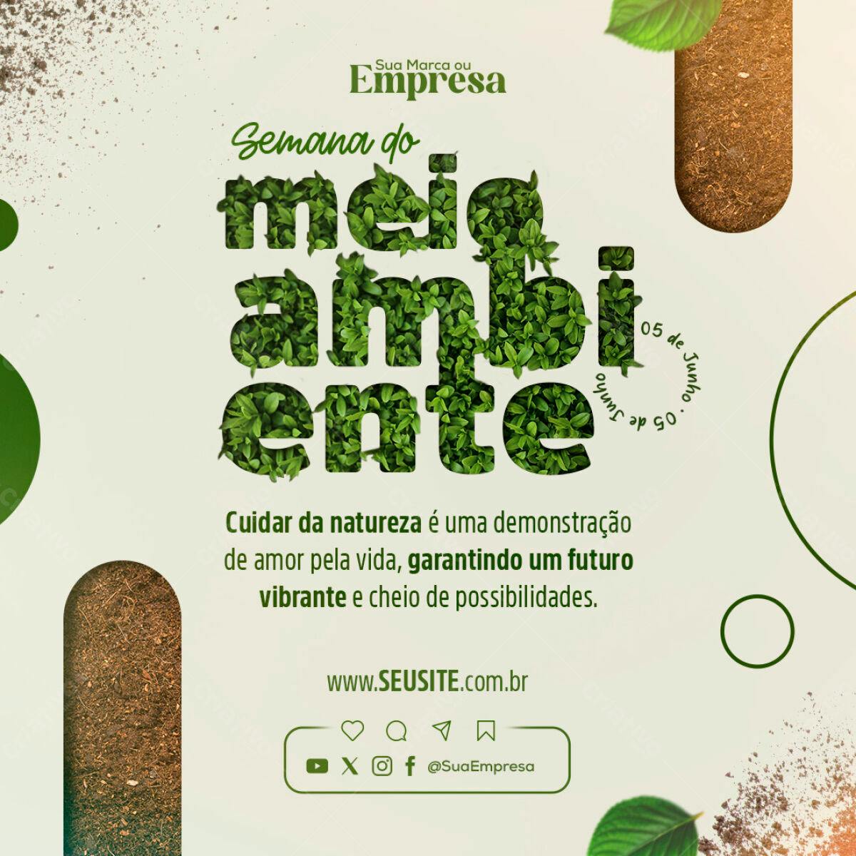 Post para Semana do Meio Ambiente PSD Editável