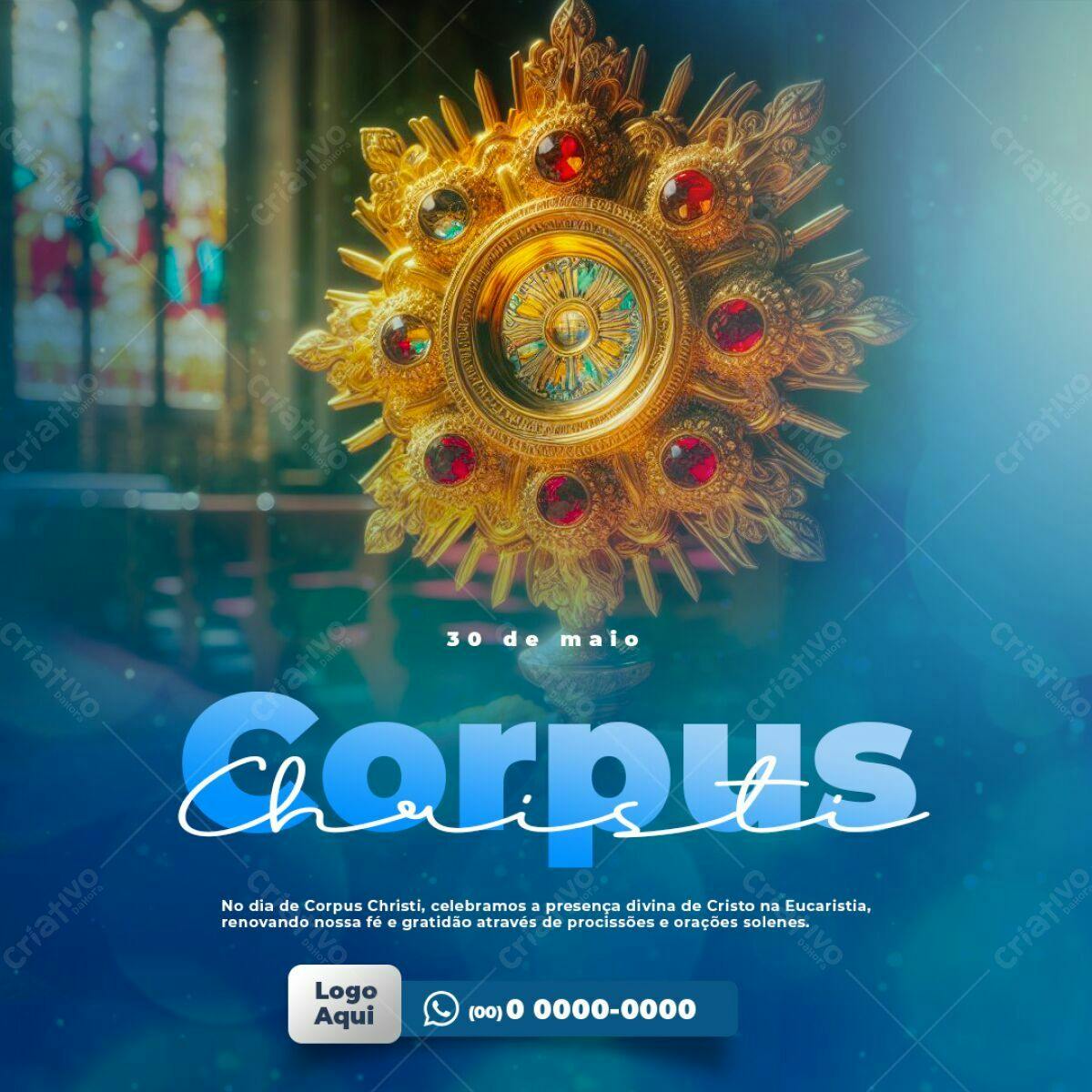 Post para Corpus Christi PSD Editável