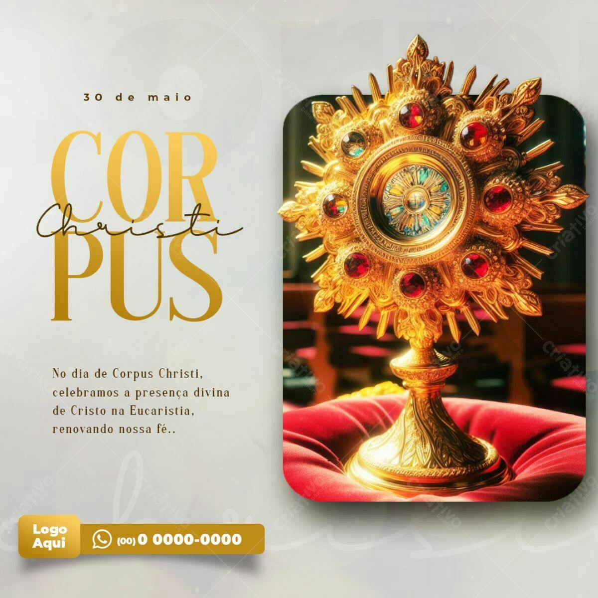 Flyer para Corpus Christi PSD Editável