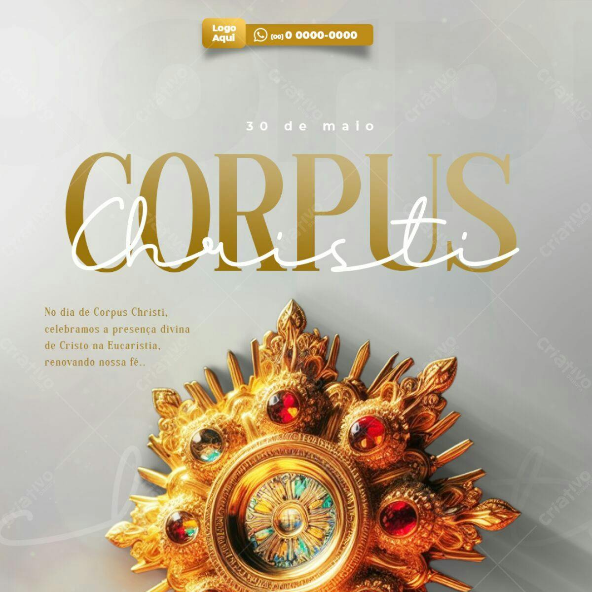 Flyer para Corpus Christi PSD Editável