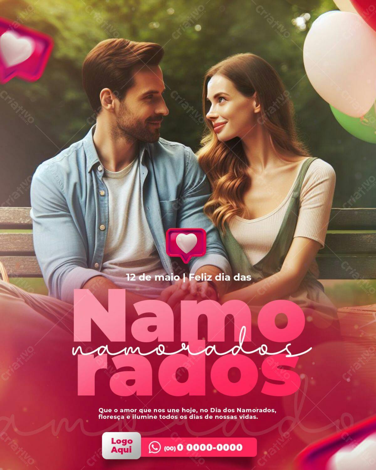 Flyer Dia dos Namorados PSD Editável