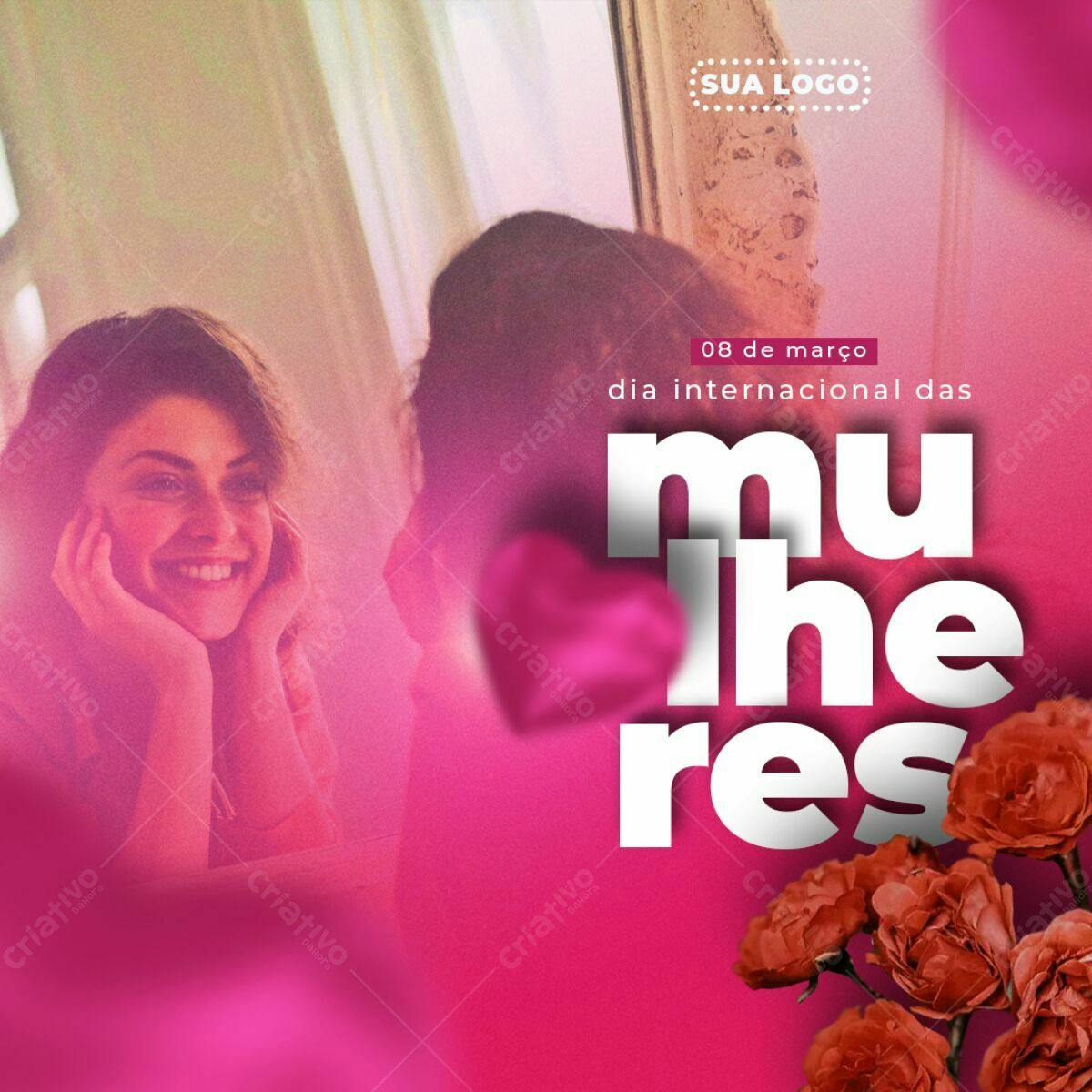Flyer Dia Internacional da Mulher PSD Editável