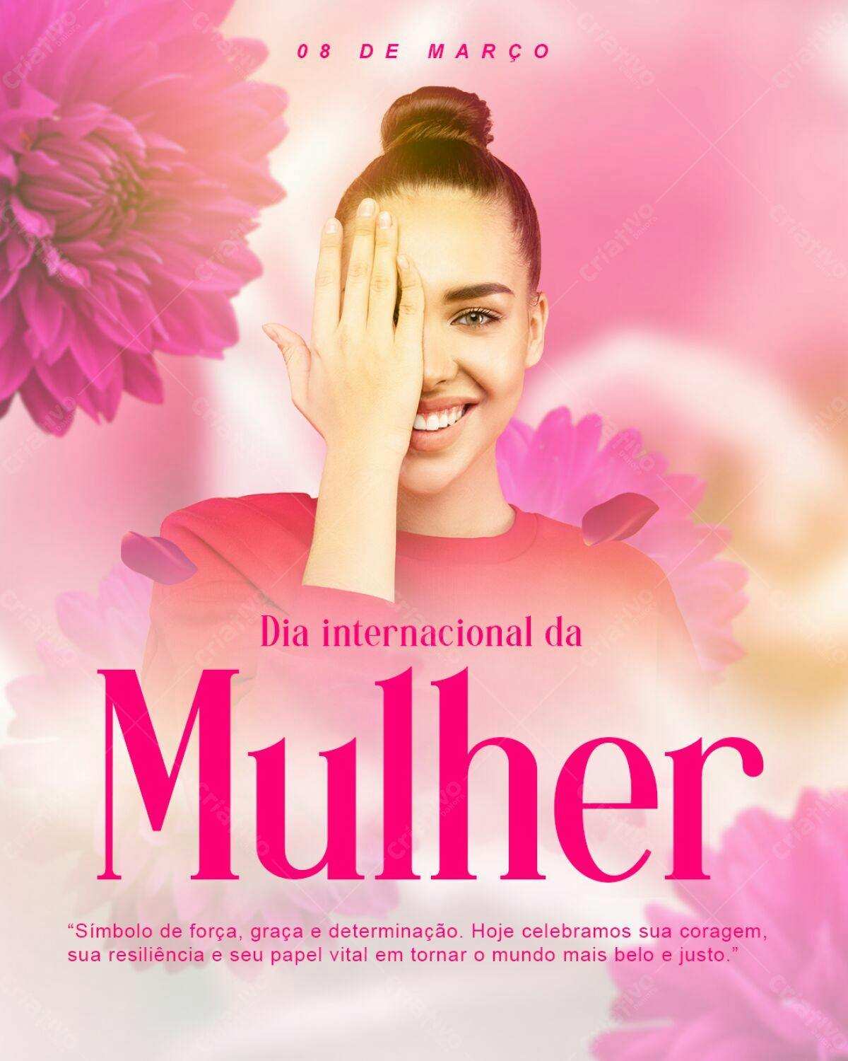 Flyer Dia Internacional da Mulher PSD Editável