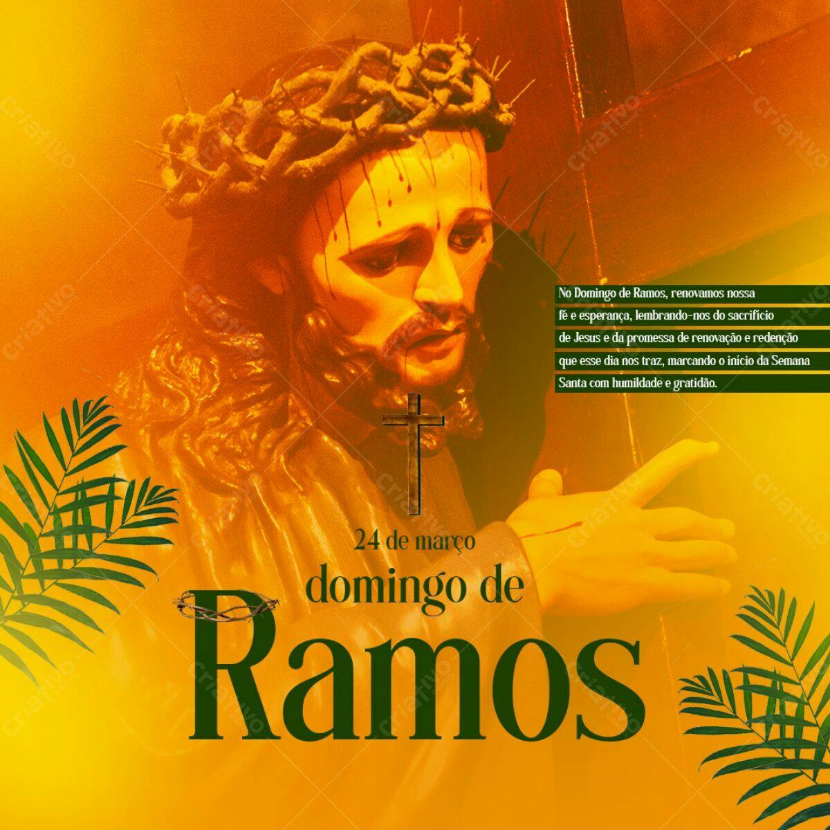 Imagem para Domingo de Ramos PSD Editável