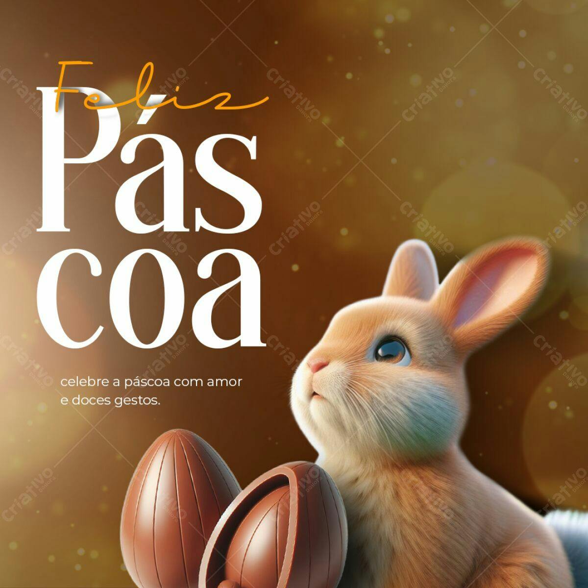 Post para Páscoa PSD Editável