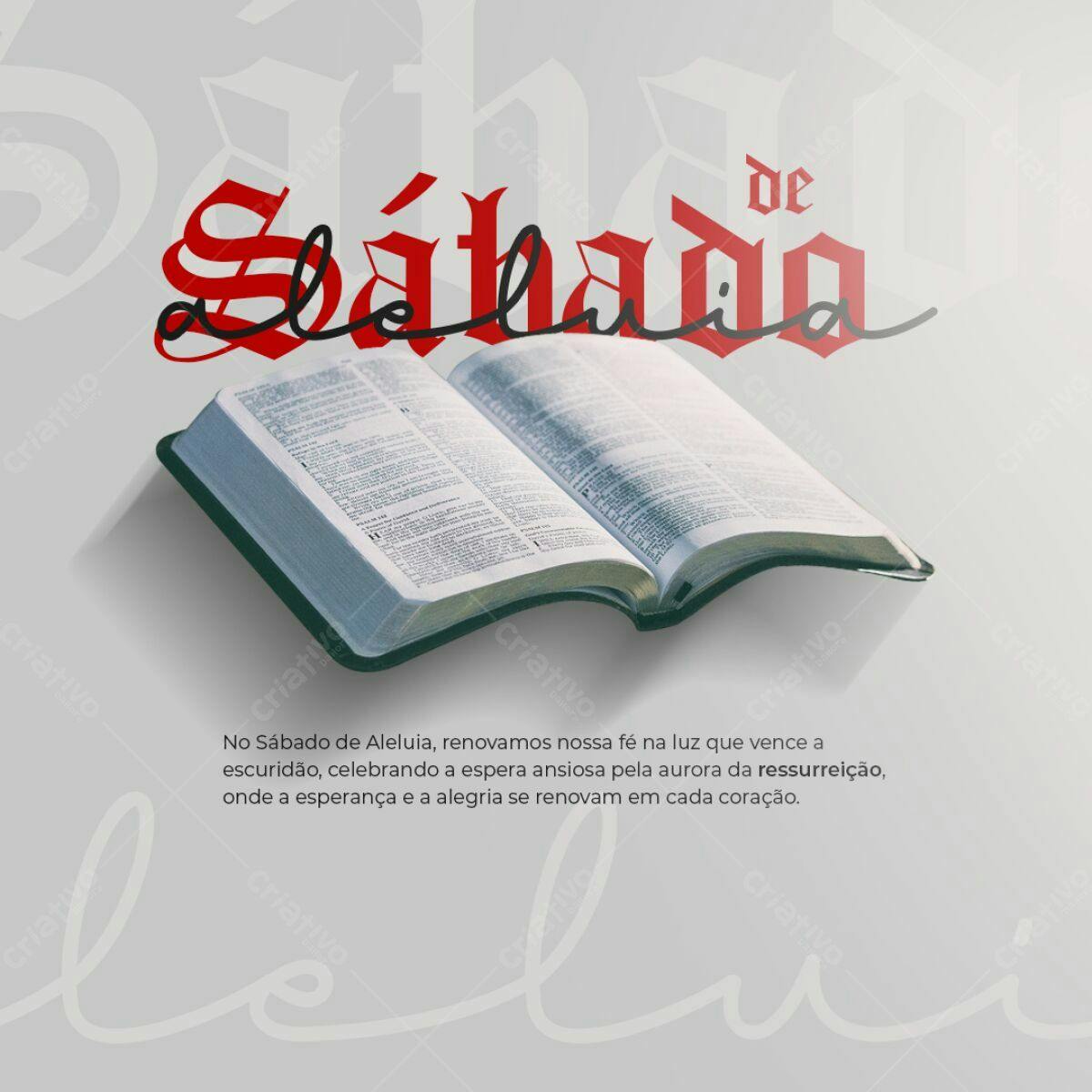 Flyer para Sábado de Aleluia PSD Editável