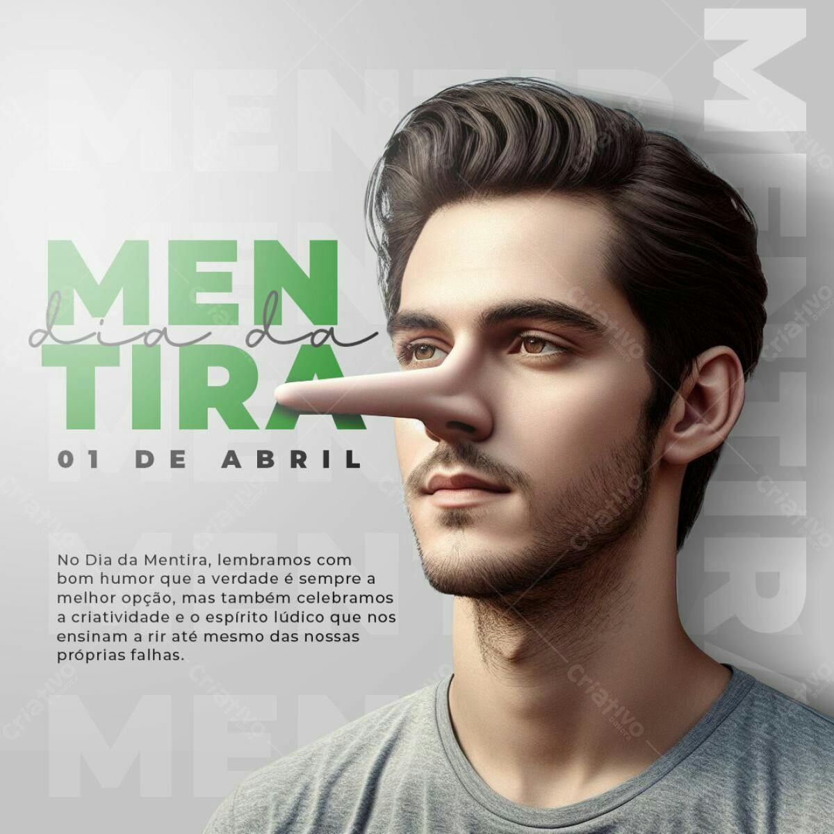 Flyer Dia da Mentira PSD Editável
