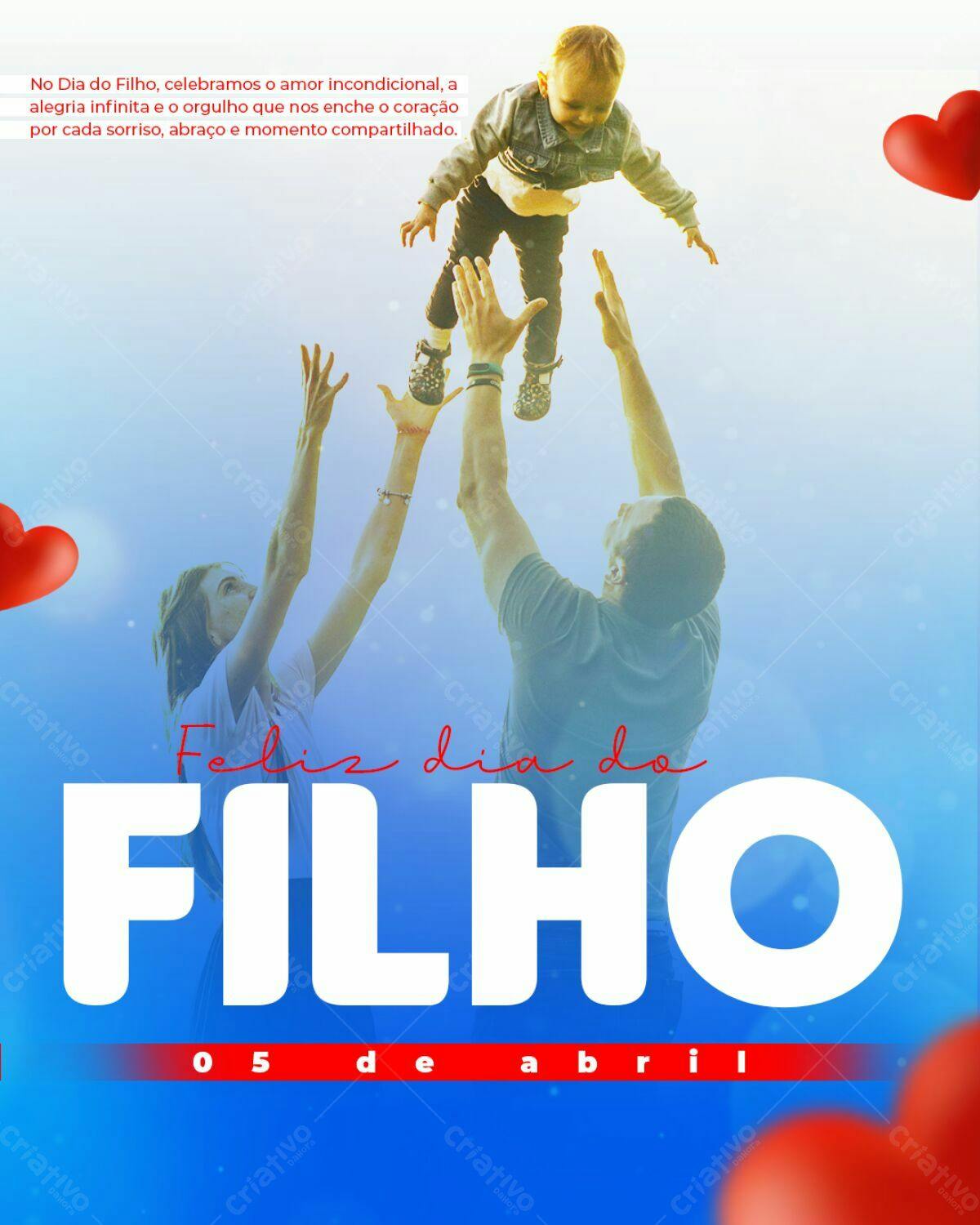 Flyer Dia do Filho PSD Editável