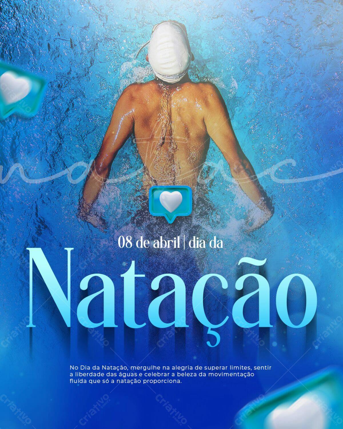 Flyer Dia da Natação PSD Editável