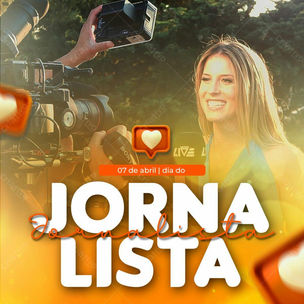 Flyer Dia do Jornalista PSD Editável
