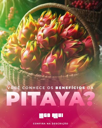 Benefícios da pitaya social media