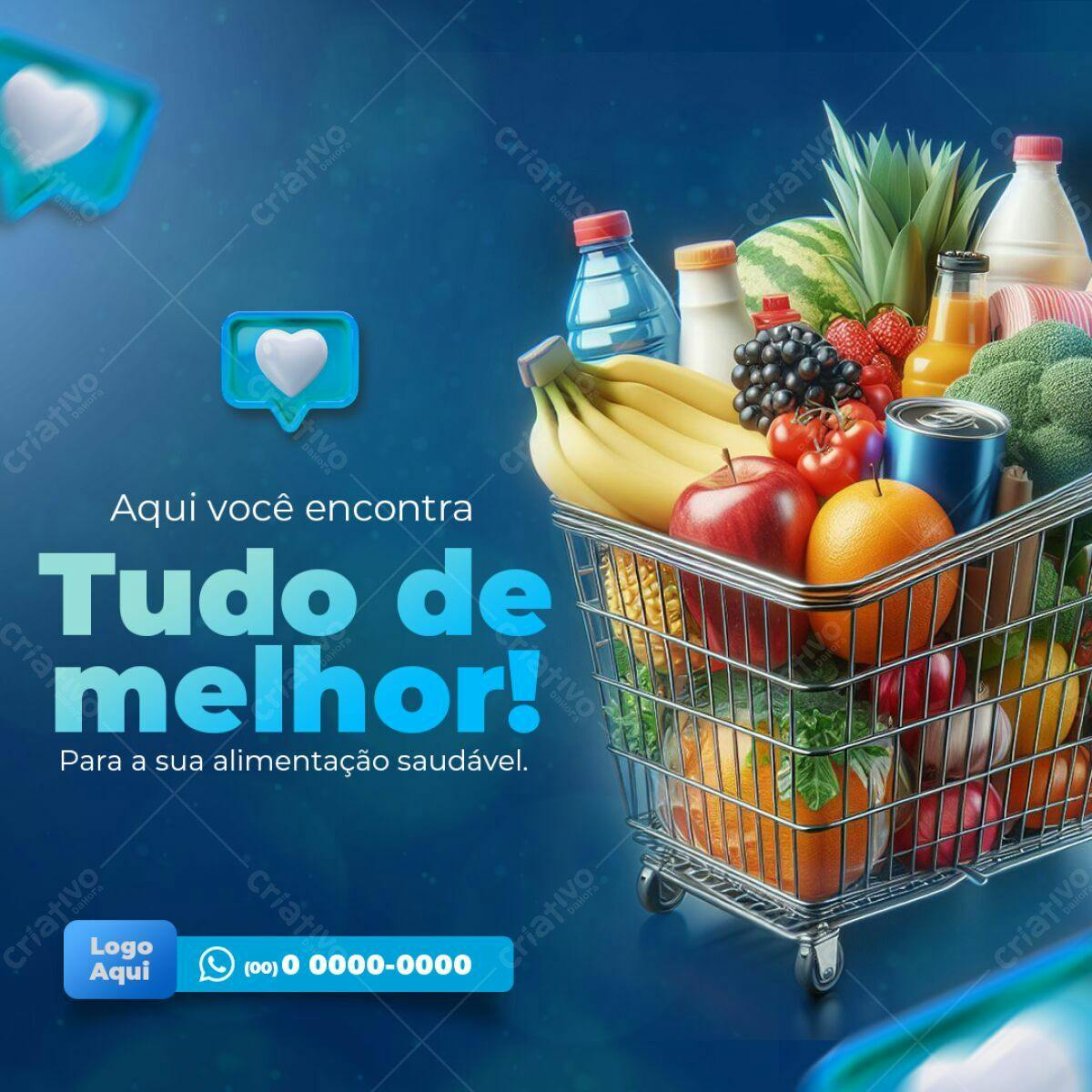 Post para Supermercado PSD Editável