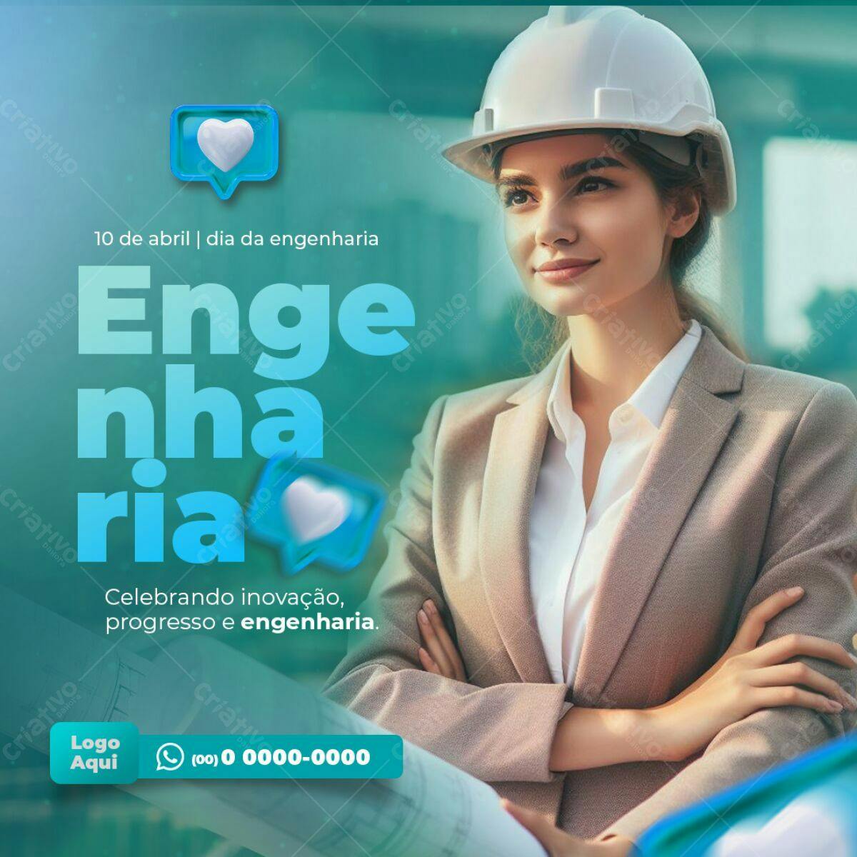 Post para Dia da Engenharia PSD Editável