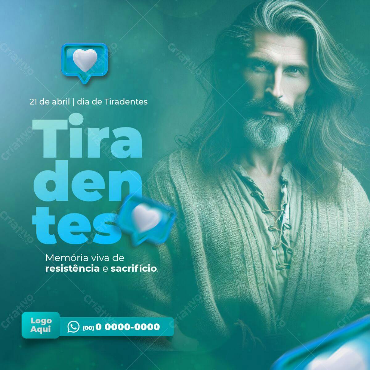 Postagem Dia de Tiradentes PSD Editável