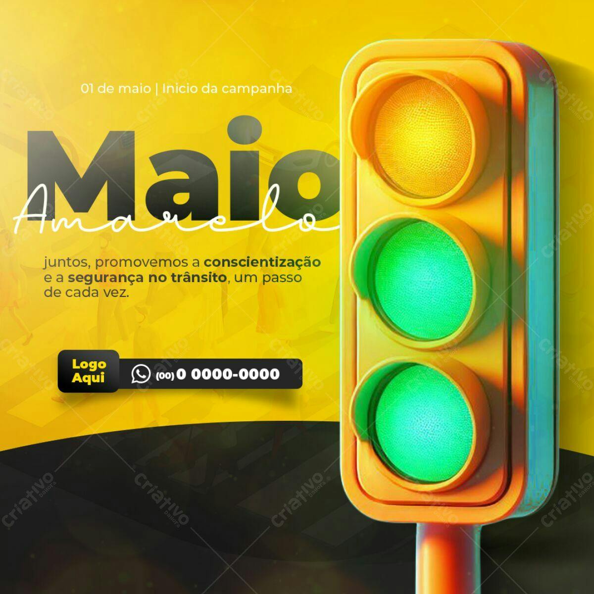 PSD para Campanha Maio Amarelo PSD Editável