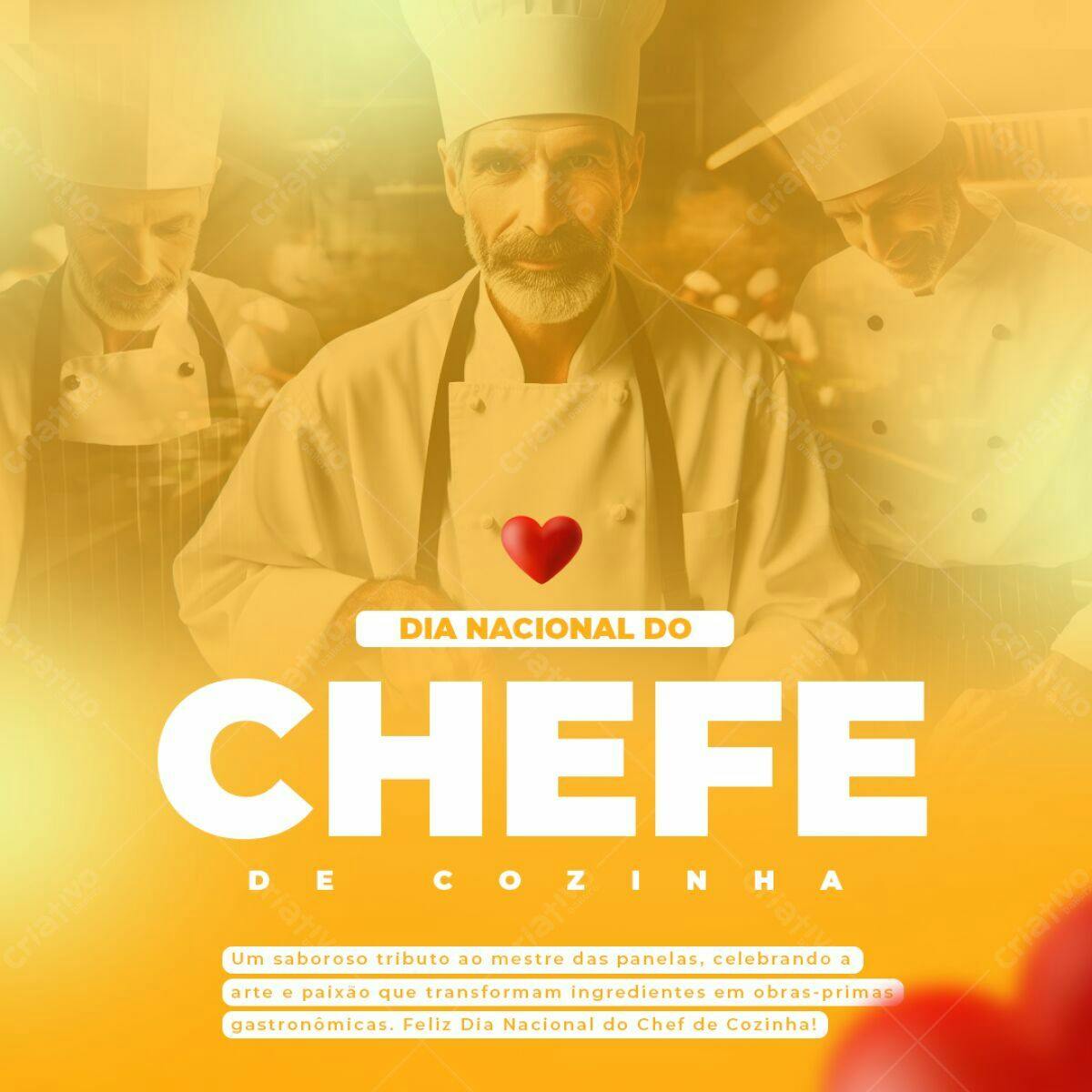 Flyer Dia Nacional do Chef de Cozinha PSD Editável