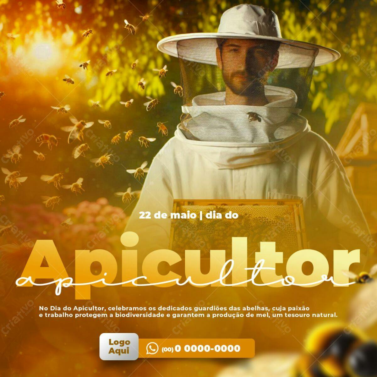 Post para Dia do Apicultor PSD Editável