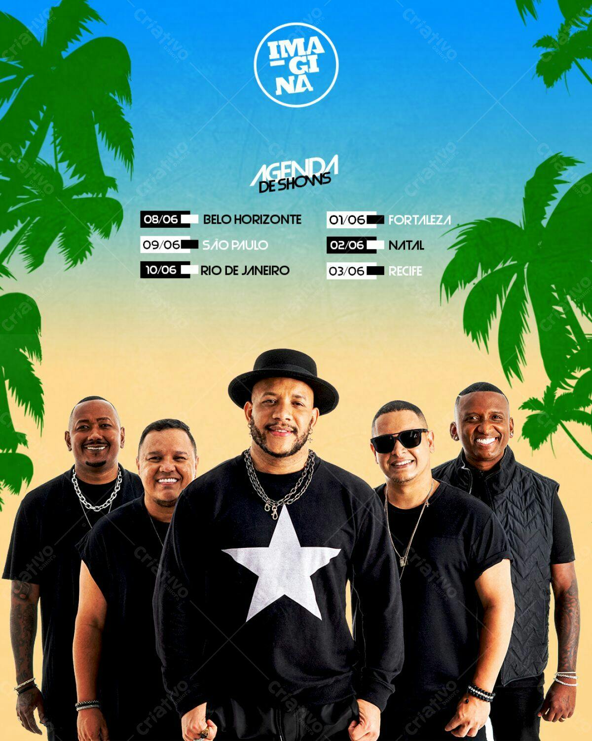Flyer Imagina de Shows PSD Editável