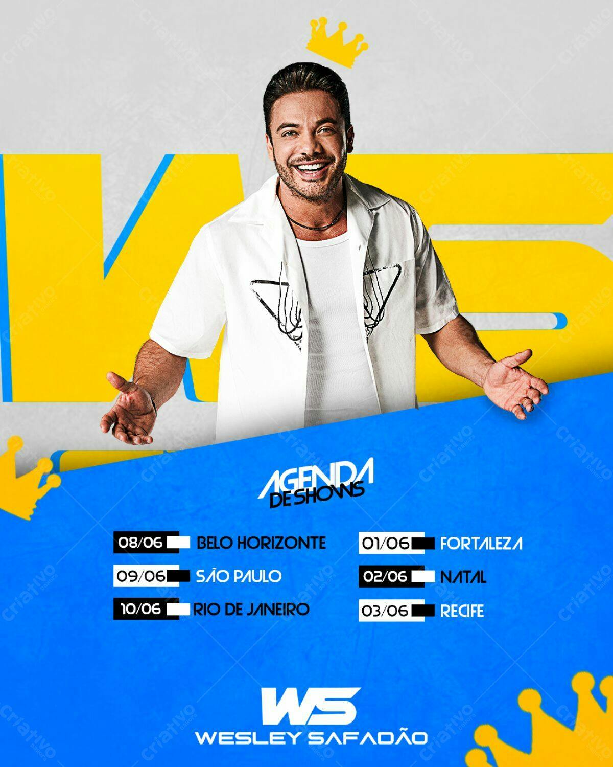 Flyer Wesley Safadão Turnê PSD Editável