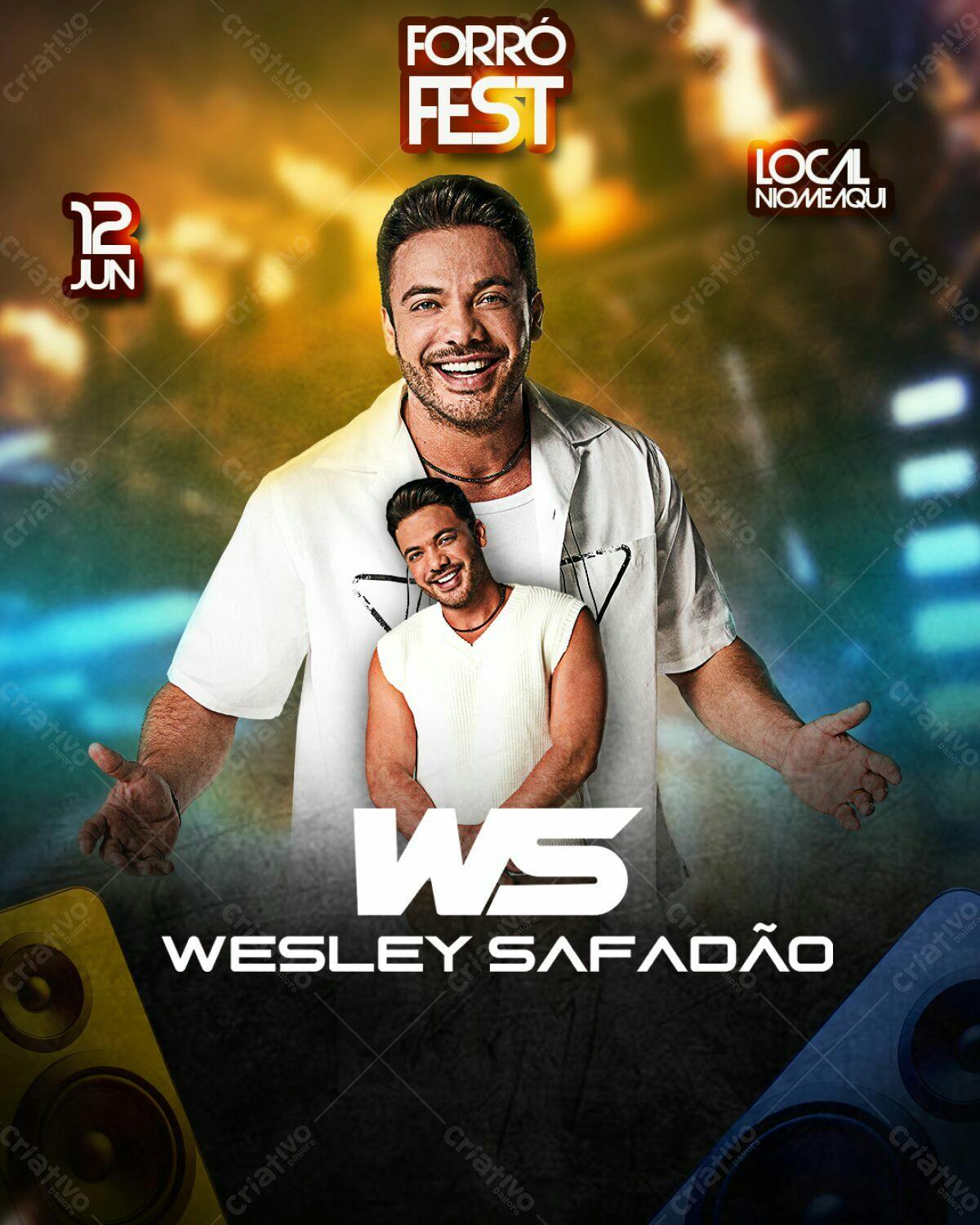 Flyer Forró Fest Wesley Safadão PSD Editável