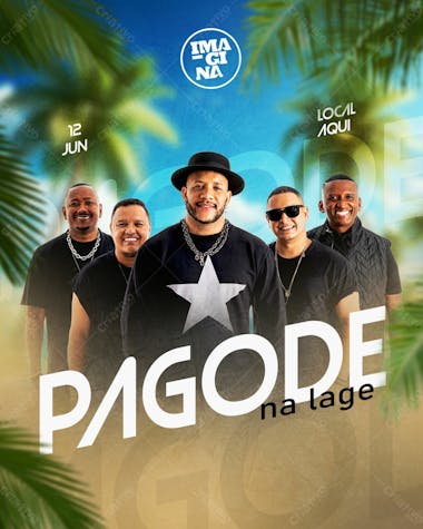 Flyer evento pagode na laje