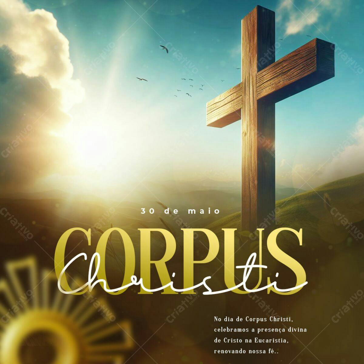 Flyer para Corpus Christi PSD Editável