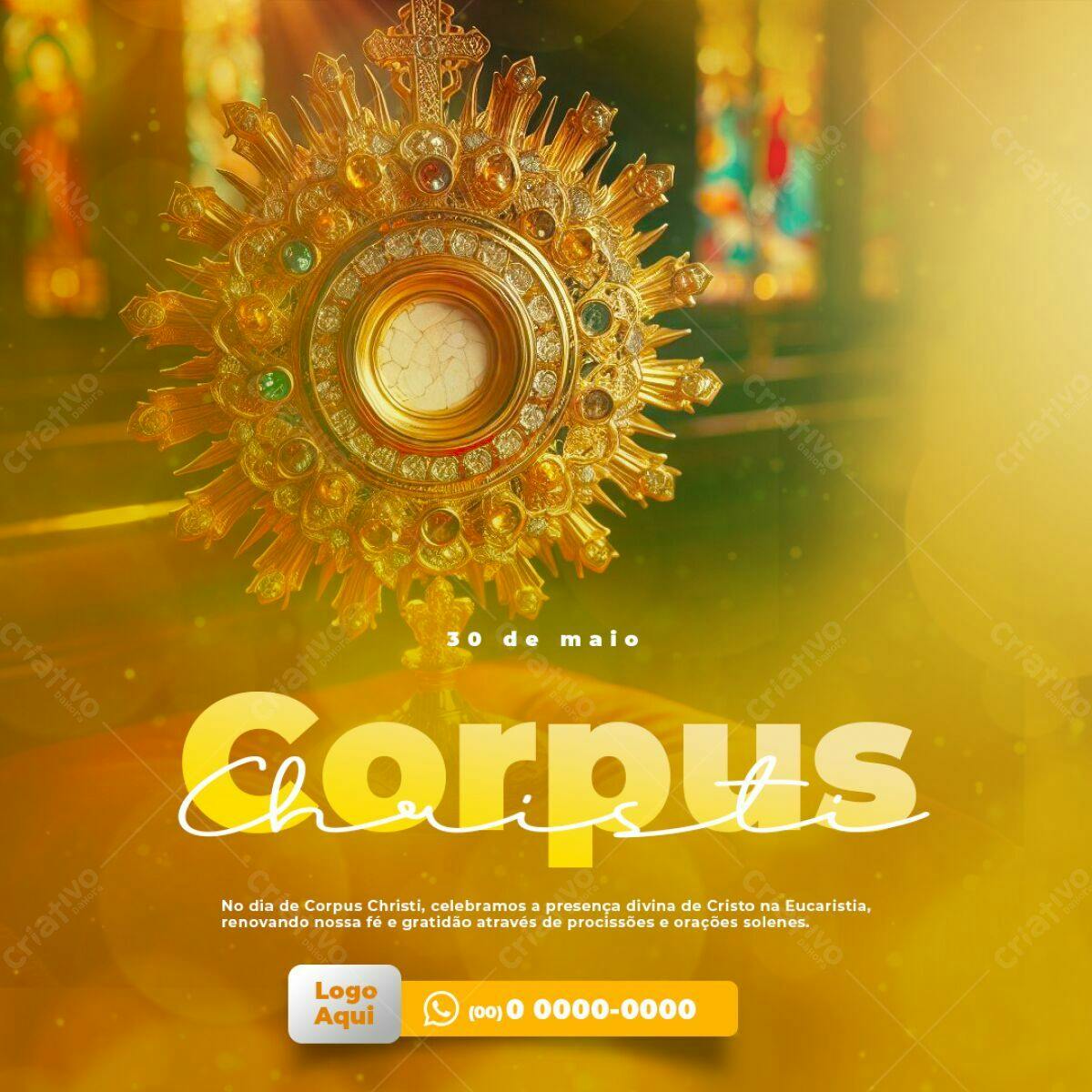 Postagem Corpus Christi PSD Editável