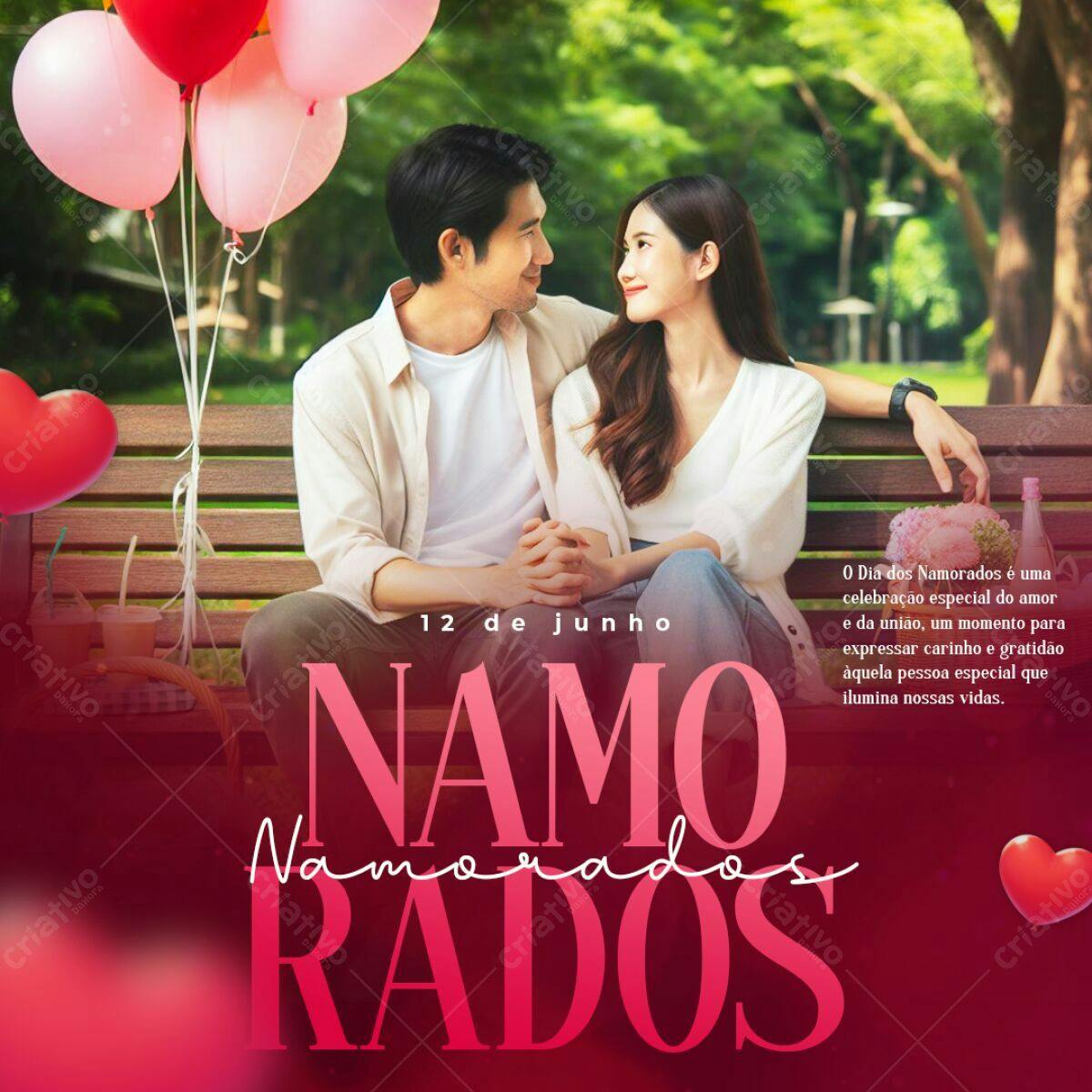 Flyer Dia dos Namorados PSD Editável