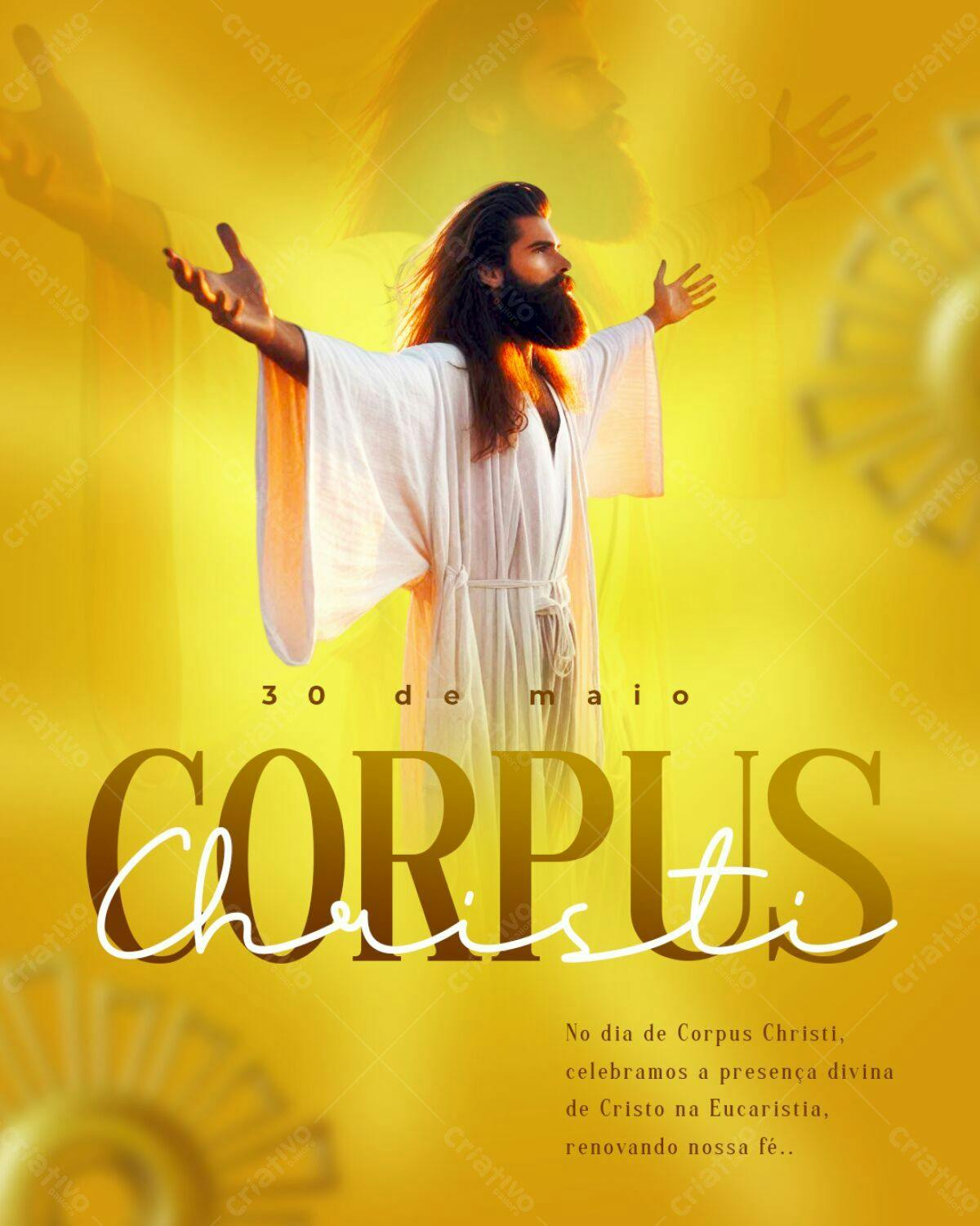 Flyer para Corpus Christi PSD Editável