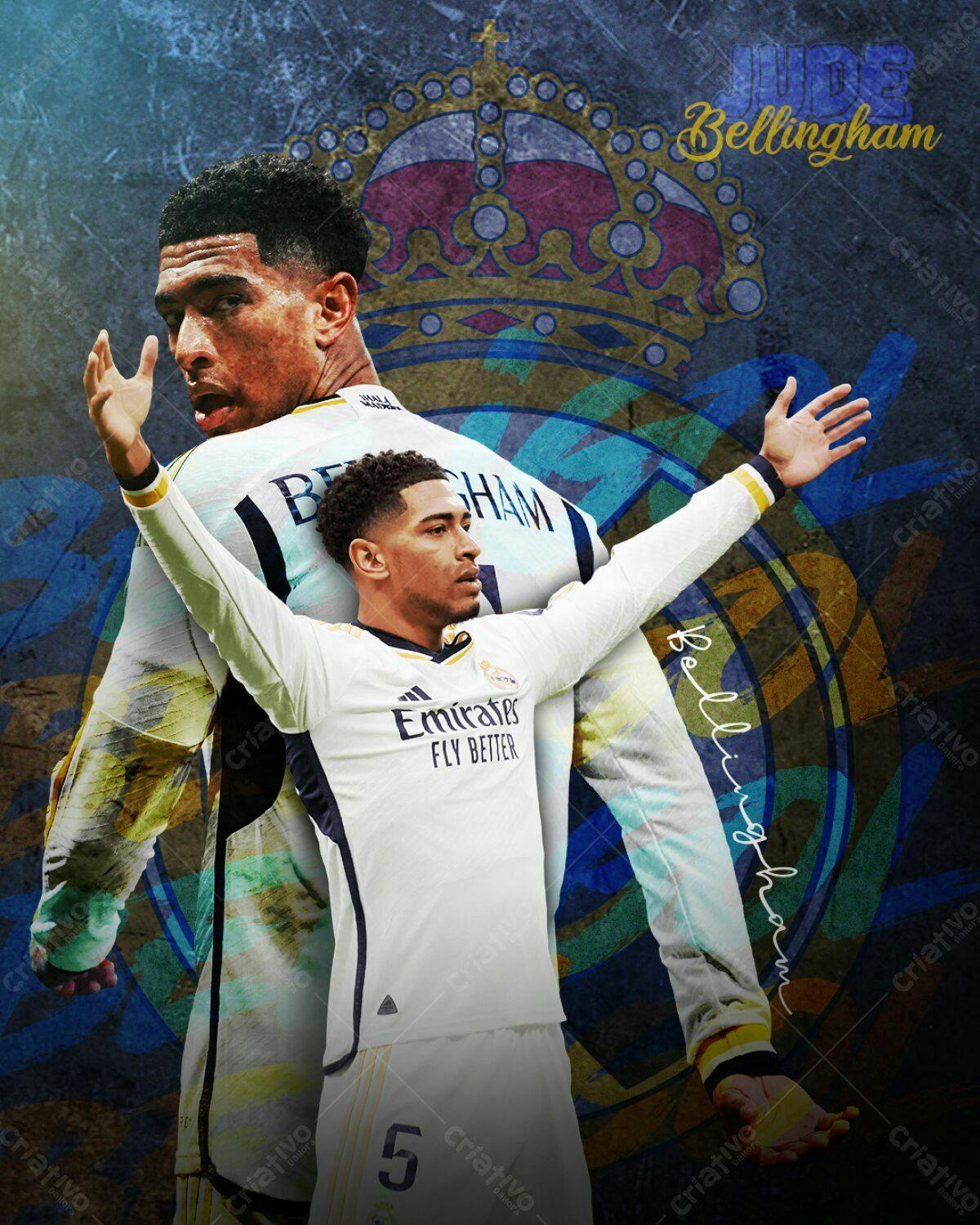 Arte do Jogador Jude Bellingham PSD Editável