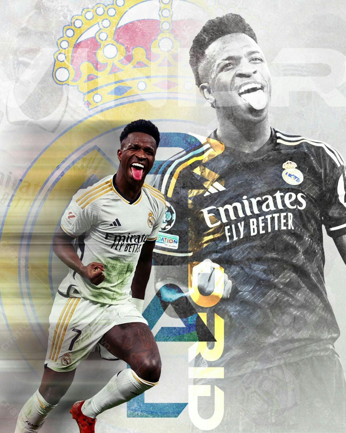 Arte com Foto de Vinicius Jr. PSD Editável