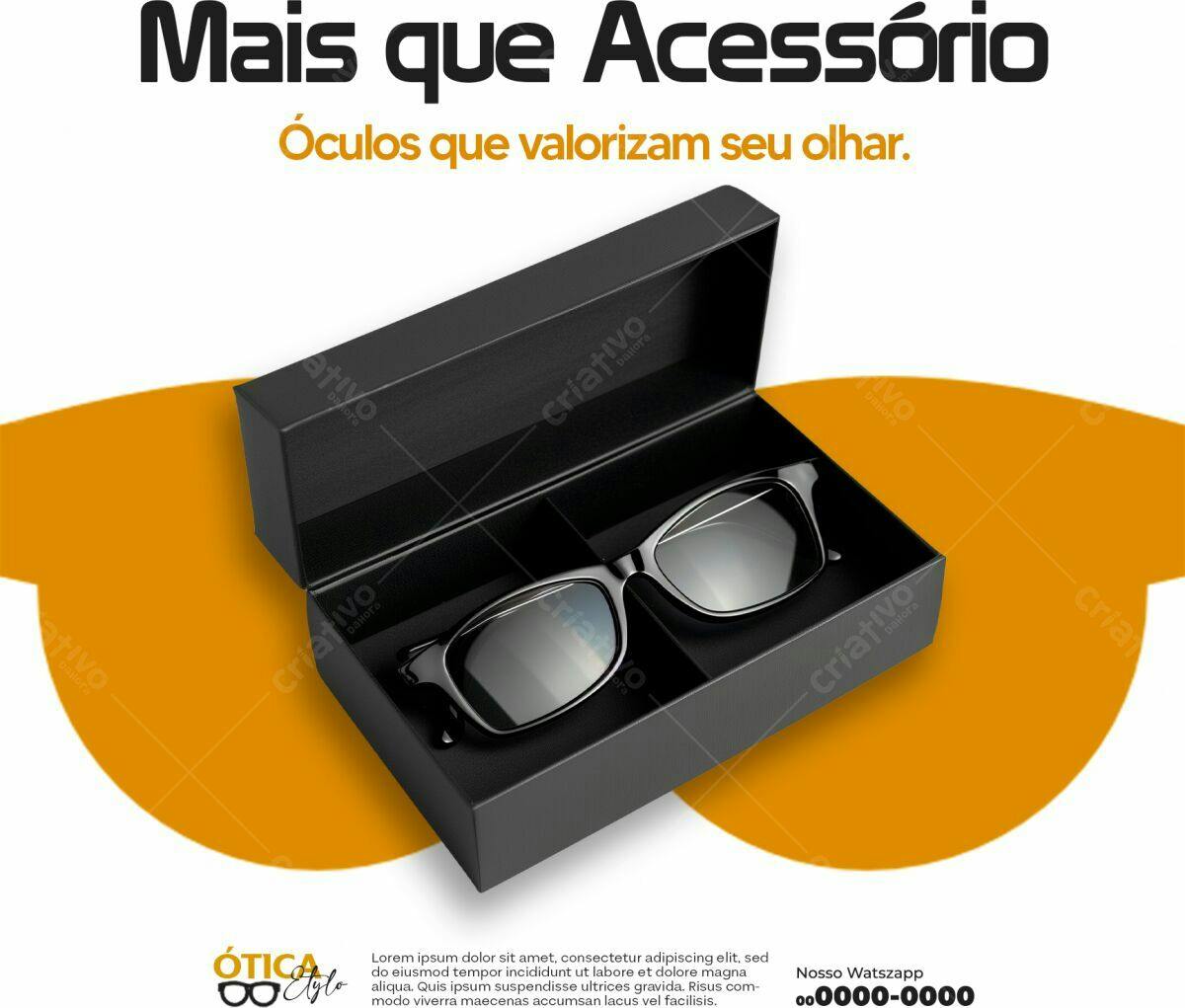 Mockup de Óculos para Ótica PSD Editável